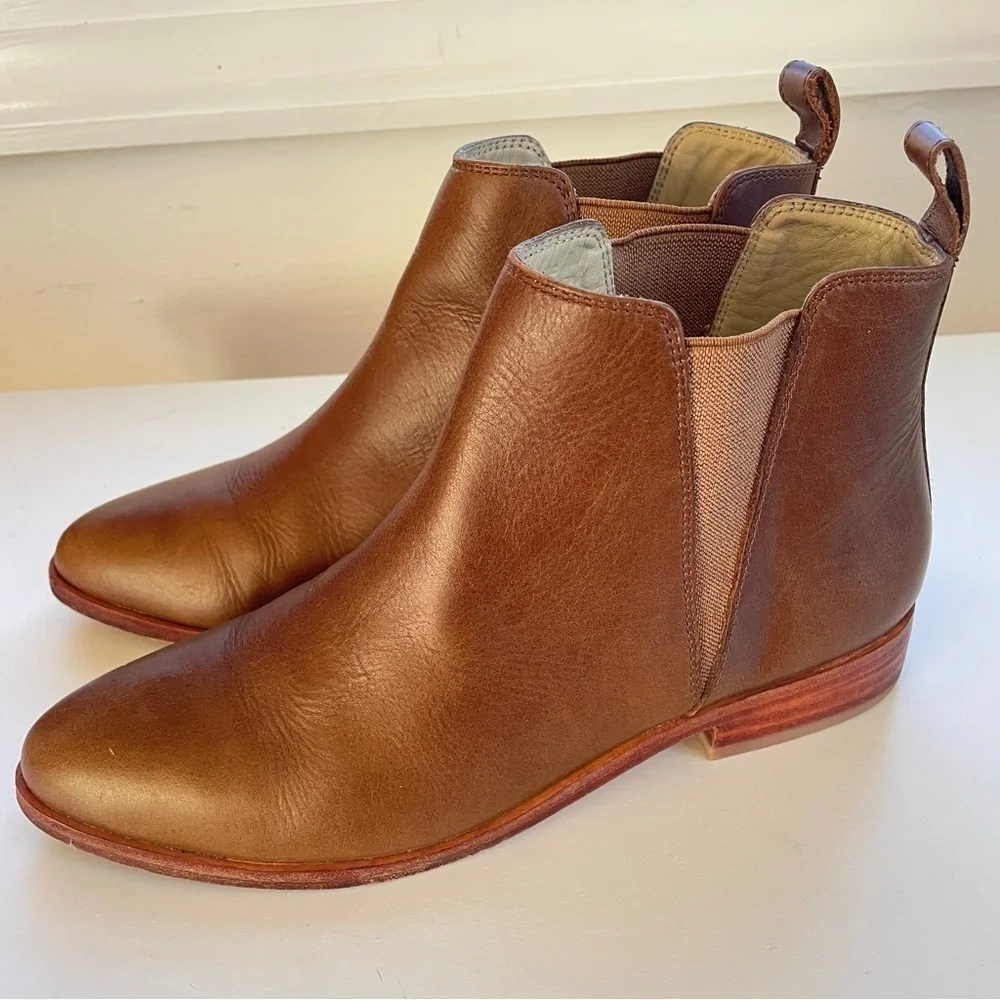 Nisolo Eva Everyday Chelsea Ankle Bootie Brown Water-resistent Memory Foam 7.5 - Picture 3 of 10